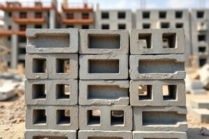 تصویر بلوک سیمانی توخالی استاندارد